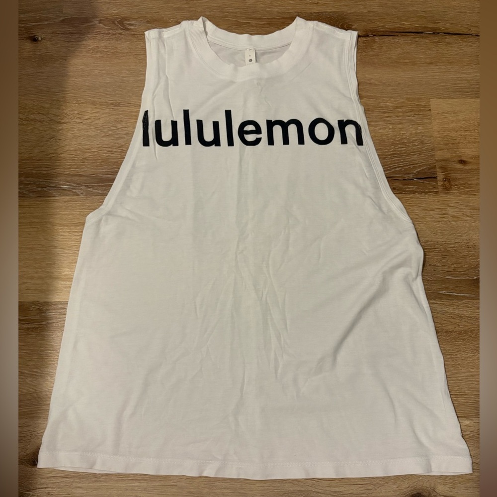 Lululemon All Yours Tank *Graphic Wordmark in White - Picture 2 of 8